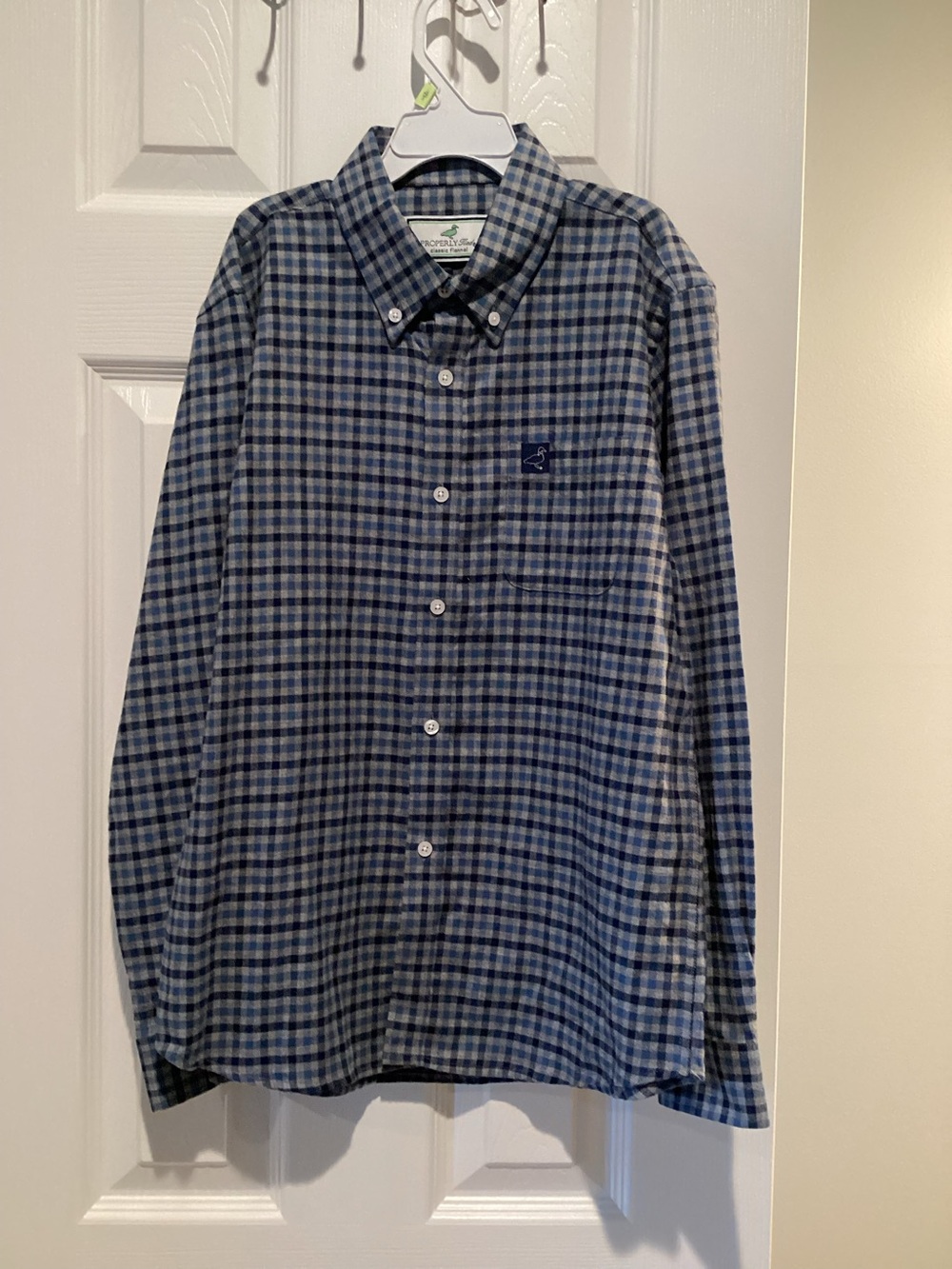 Properly Tied Boys' Blue & Gray Plaid Button-Down Shirt